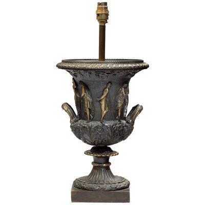 A 19th Century Bronze Medici Vase Lamp