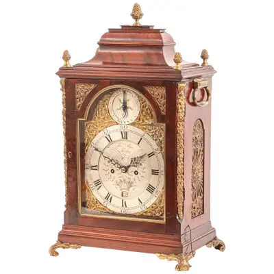 A Large George III London Repeater Bracket Clock