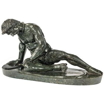 The Dying Gaul. A 19th Century Serpentine Marble Sculpture