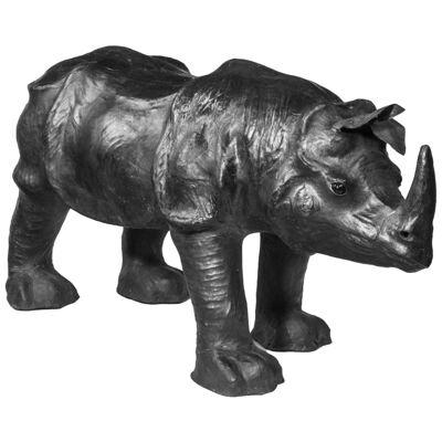 An Unusual & Large Leather Rhino