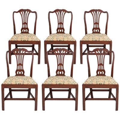 A Set of Six George III Mahogany Dining Chairs