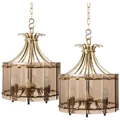 A Pair Of Stylish Mid-Century Chandeliers
