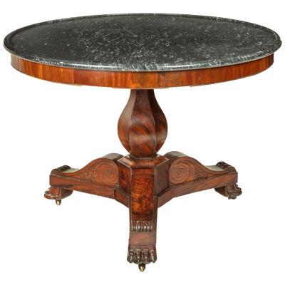 A 19th Century Mahogany & Marble Gueridon Table  
