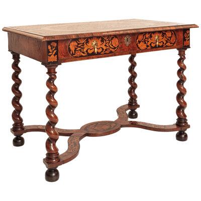 William and Mary Marquetry Side Table