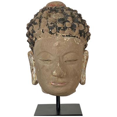 Antique Chinese Stone Buddha Head