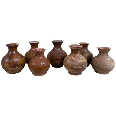  Chinese Brown Terracotta Vases