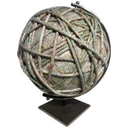 Exceptional Globe of Paper Road Maps