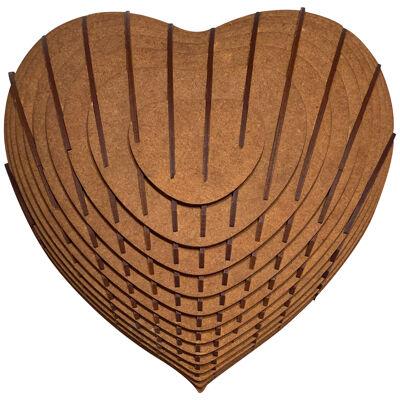 Exceptional sculpture of a Wooden Heart