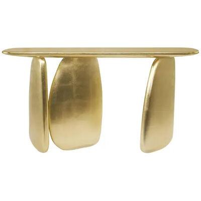 Gold Pebble Console with Gold Leaf