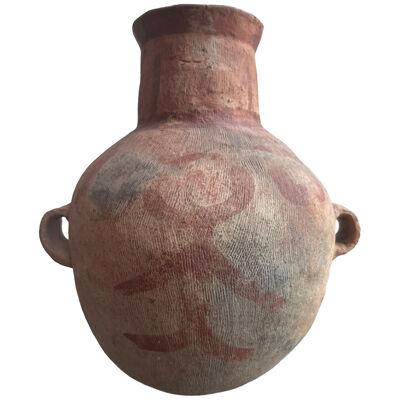 CHINESE ARCHAIC TERRA COTTA PAINTED URN
