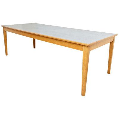 Large Scandinavian Wood and Formica Dining Table, circa 1960