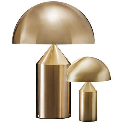 Set of 'Atollo' Large and Small Gold Table Lamp Designed by Vico Magistretti