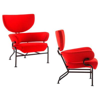 Set of Two Franco Albini Tre Pezzi Armchairs by Cassina