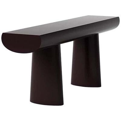 Aldo Bakker Wood Console Table, Dark Aubergine Color by Karakter