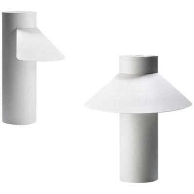 Set of Two Joe Colombo 'Riscio' Steel Table Lamps by Karakter