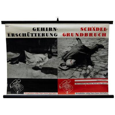 German Emergencies Poster, circa 1960