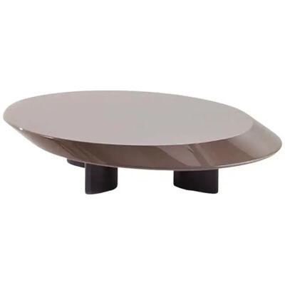 Charlotte Perriand Accordo Low Table, Brown Lacquered Wood by Cassina