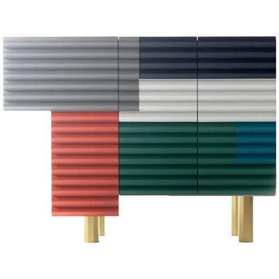 Doshi Levien Shanty Small Cabinet Model "Summer" MDF / Glass / Aluminium by BD