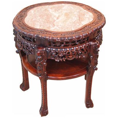 Antique 19th Century Oriental Hardwood Table 