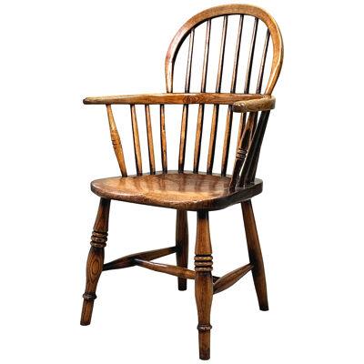 19th Century Ash & Elm Childs Windsor Chair