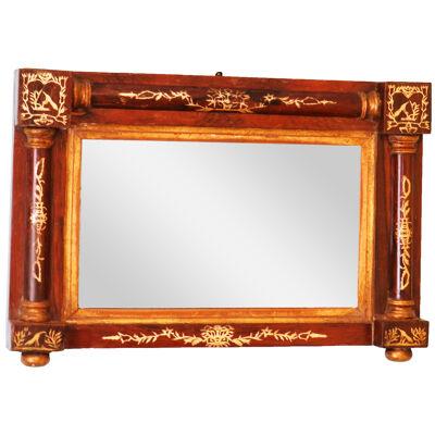 Regency English Rosewood And Gilt Wall Mirror 