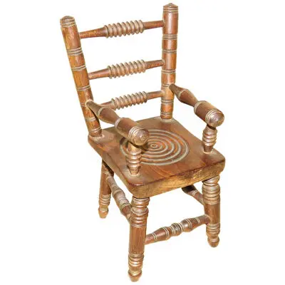 Miniature 19th Century Oak Kitchen Windsor Chair 