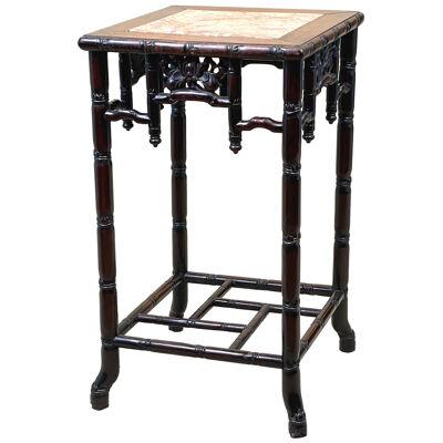 19th Century Oriental Hardwood Lamp Table