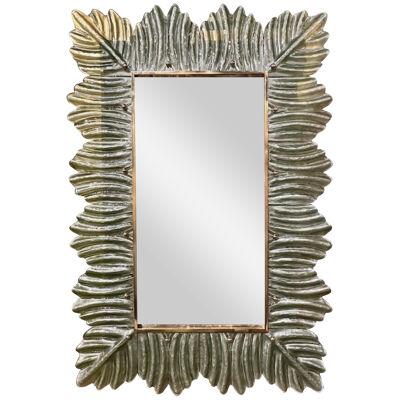 Murano Glass Palm Leaf Mirror