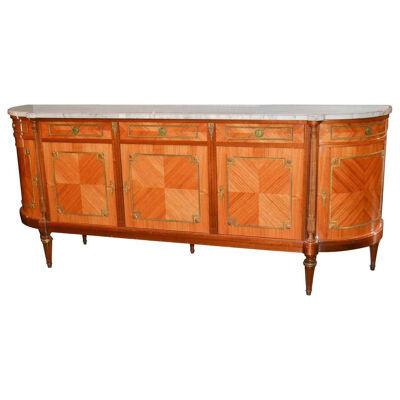 French Louis XVI Marble-Top Sideboard