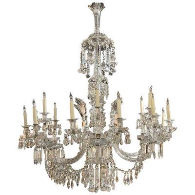19th Century French Baccarat Crystal 18 Light Chandlier