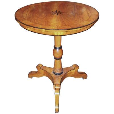 Northern Italian Oak Inlaid Side Table