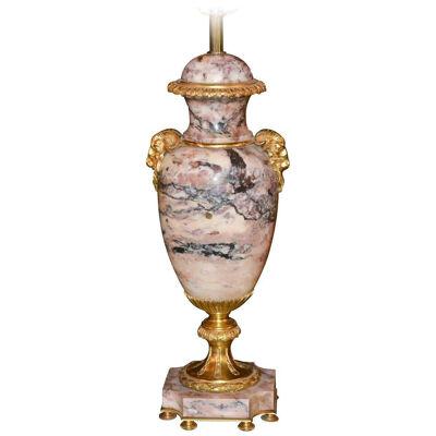 19th Century Marble Cassolette Mounted as Table Lamp