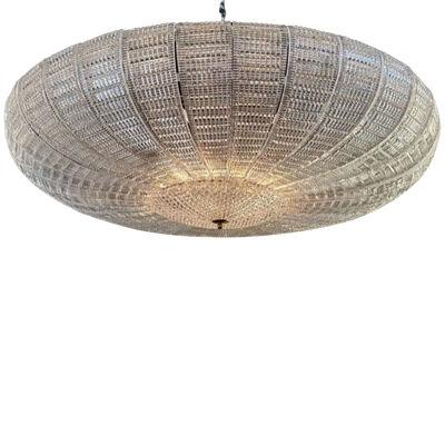 Large Scales Flush Mount Murano Glass Chandelier