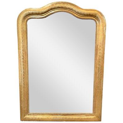 French Louis Philippe Gold Arch Top Mirror