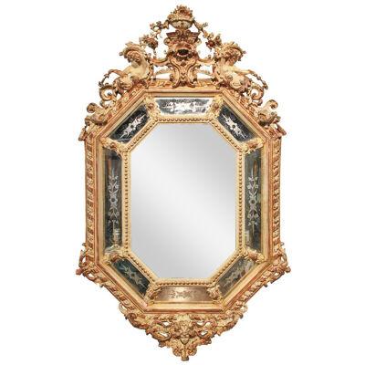19th Century French Louis XVI Cushion Mirror