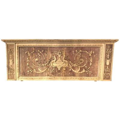 19th Century French Bleached and Carved Neoclassical Panel
