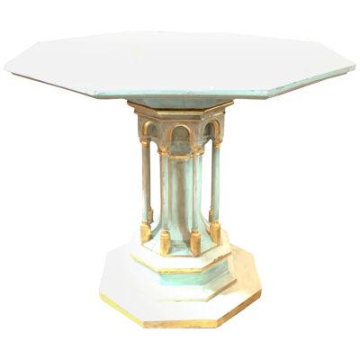 Italian Carved and Parcel-Gilt Colosseum Occassional Table
