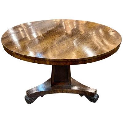 19th Century English Regency Style Rosewood Center Table