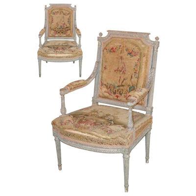Pair of 19th Century French Louis XVI Armchairs