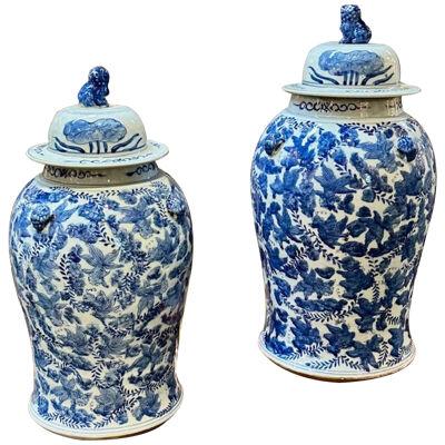 Pair of Vintage Chinese Porcelain Vases