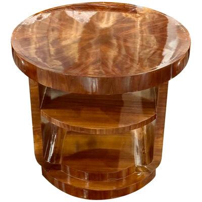 Italian Art Deco Walnut Side Table