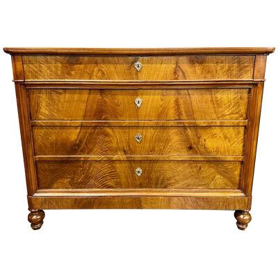 19th Century French Walnut Charles X Commodes