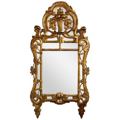 18th Century Northern Italian Carved and Giltwood Mirror