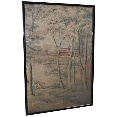19th Century Japanese Silk Embroidered Piece