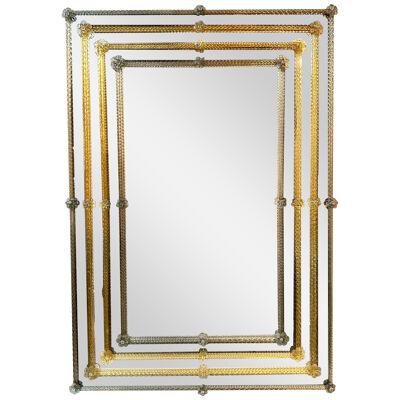 Modern 2 Tone Murano Glass Mirrors
