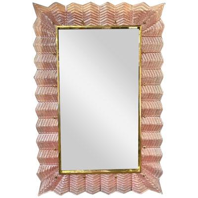 Modern Pink Murano Glass Mirrors