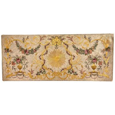 19th Century Italian Raised Gilt Gesso and Oil Painted Panel