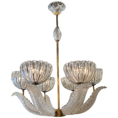Italian Murano Chandelier after Barovier and Toso
