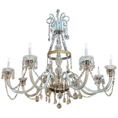 Large Scale Antique Waterford Crystal Chandelier
