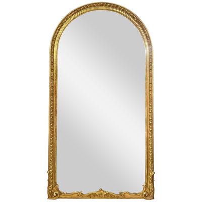 French Giltwood Arch Top Mirror